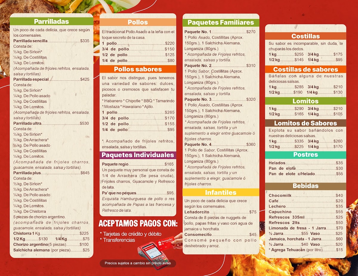 El Pollo Leñador Menu - Image 2